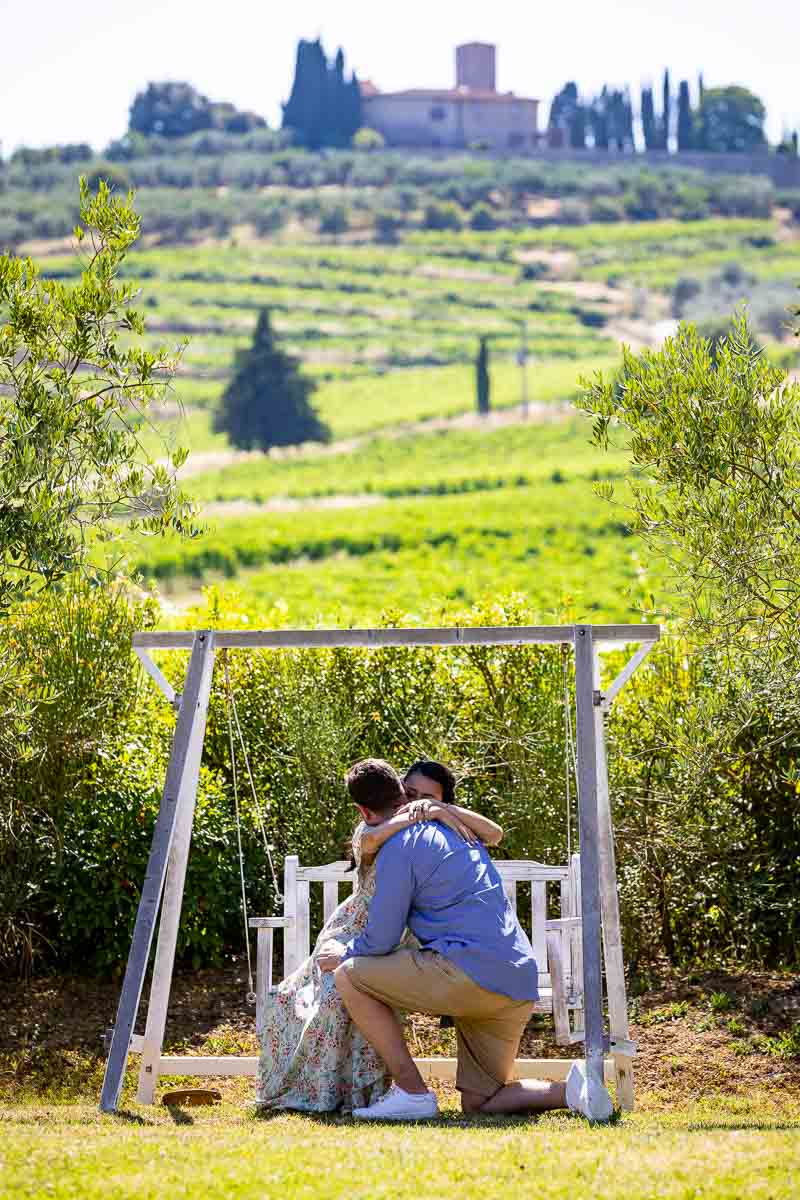 Just engaged in Tuscany. She said yes