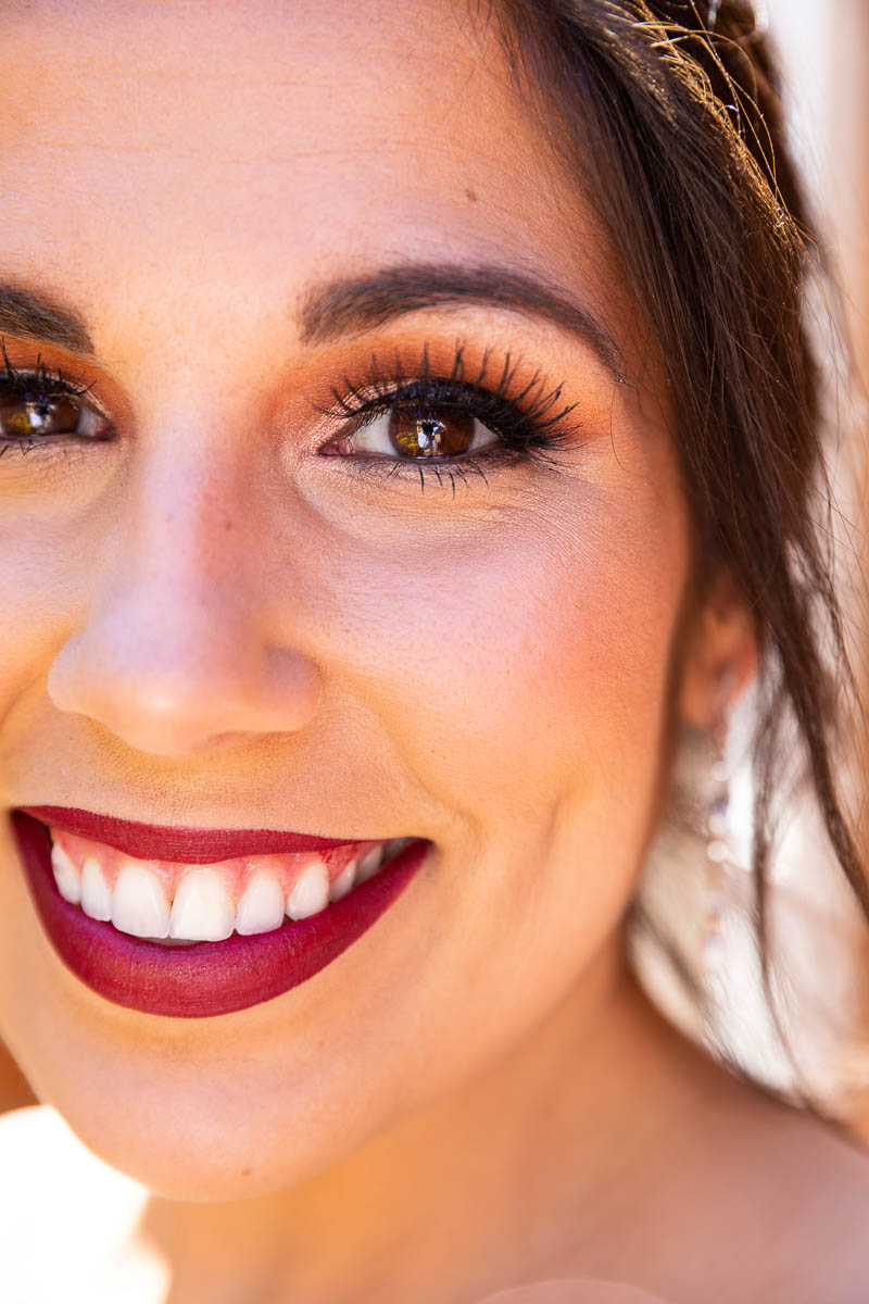 Bridal portrait close up