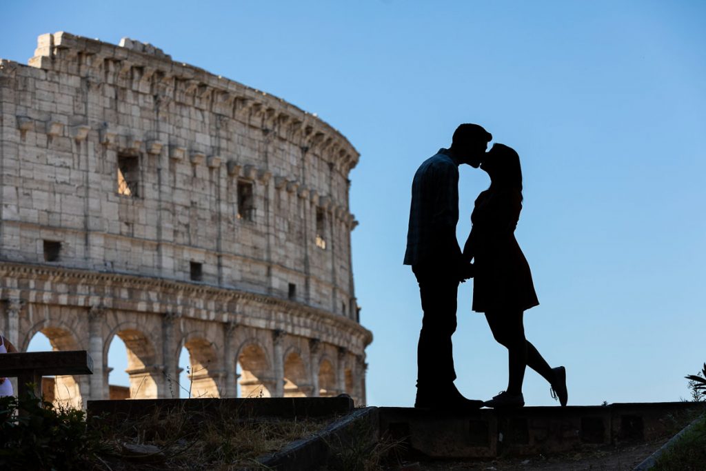 Artistic silhouette photography at the Roman Coliseum