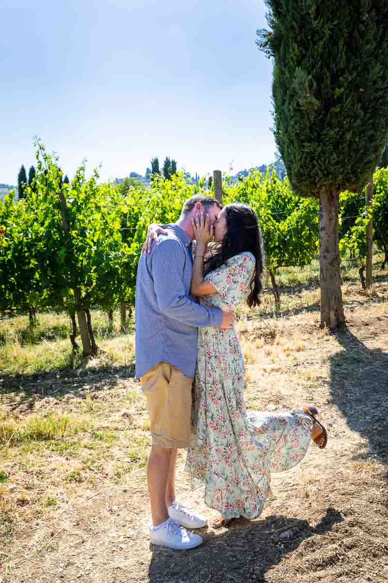 Kissing in Tuscany