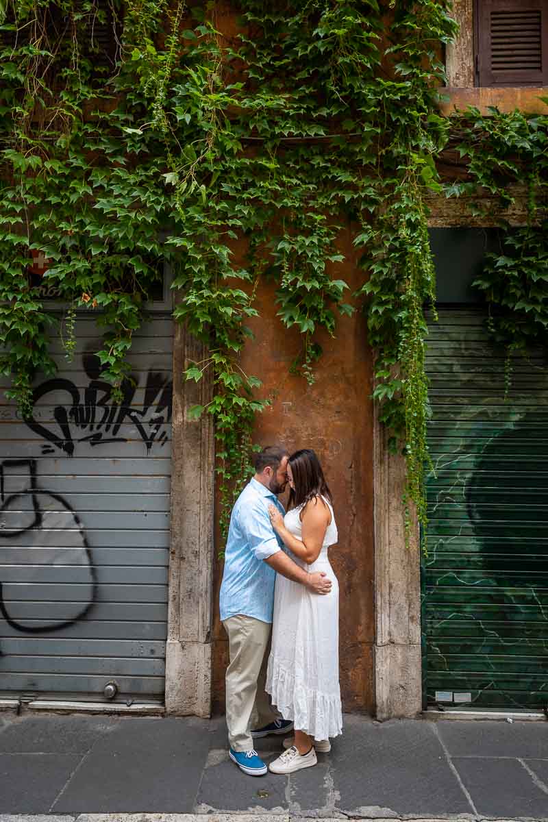 Alleyways street photography taking photos under green ivy leaves