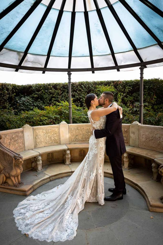 Just married in Italy. Bride & Groom first kiss