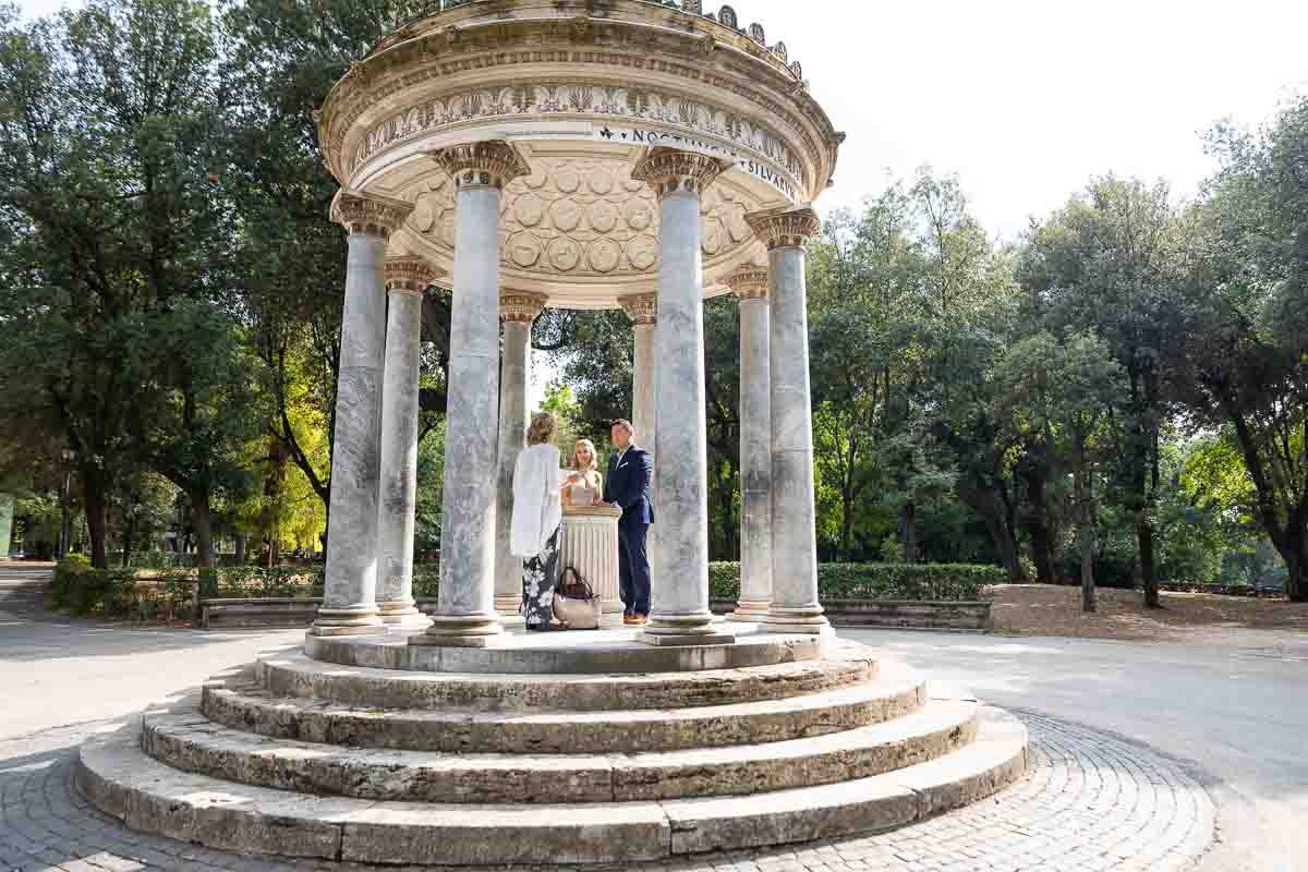 Temple of Diana where the Rome Elopement Wedding took place