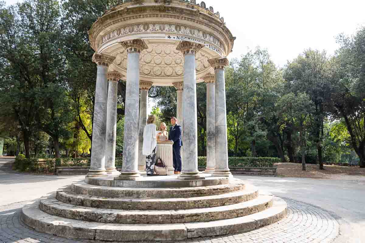 Temple of Diana where the Rome Elopement Wedding took place