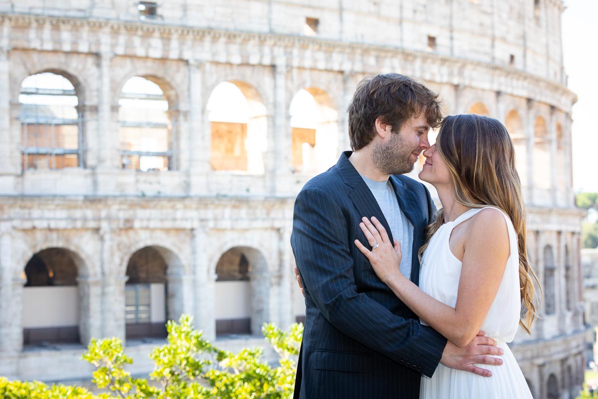 Bride and groom photography posed image at the Colosseum