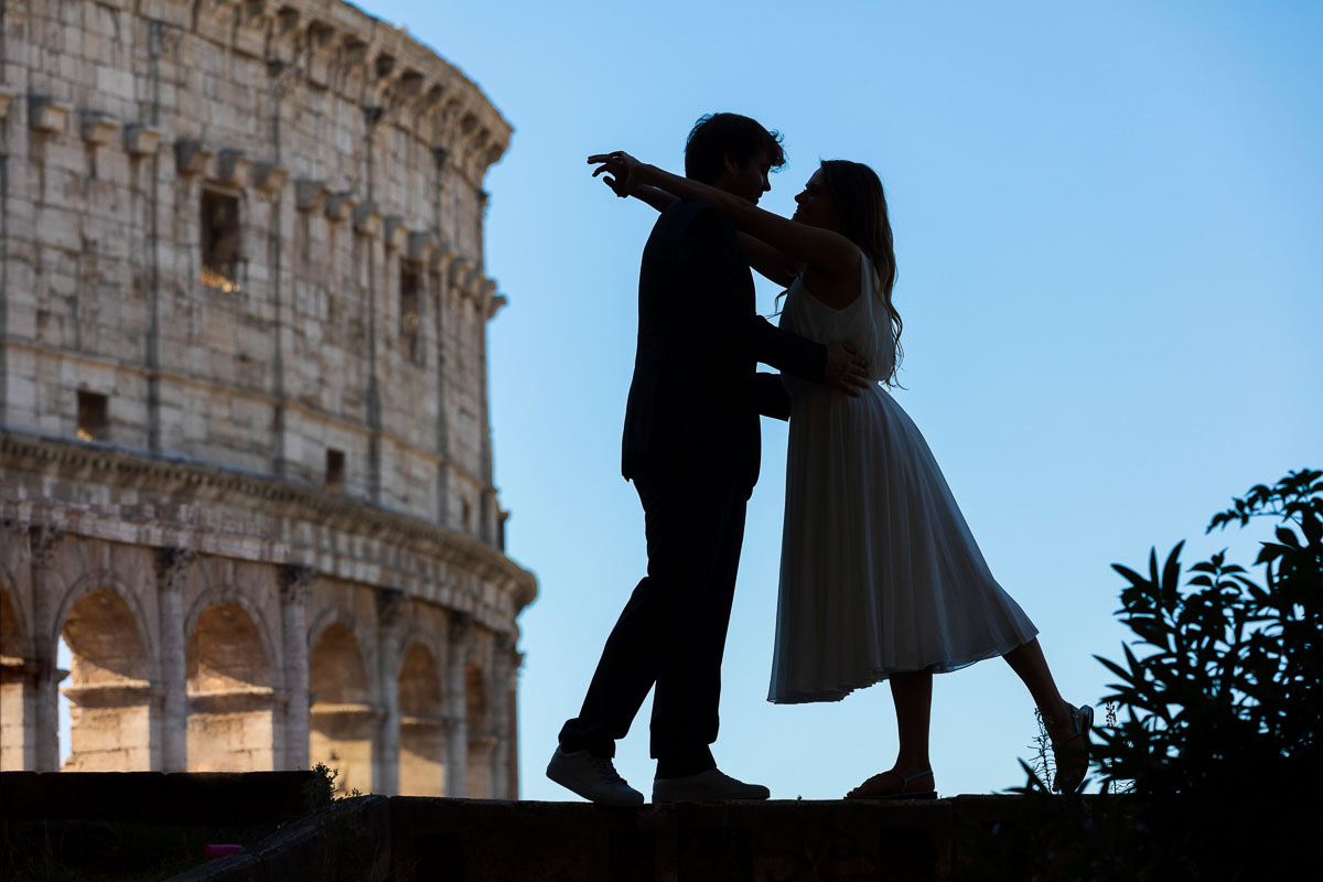 Italy Rome Photoshoot silhouette artistic photography at the Coliseum