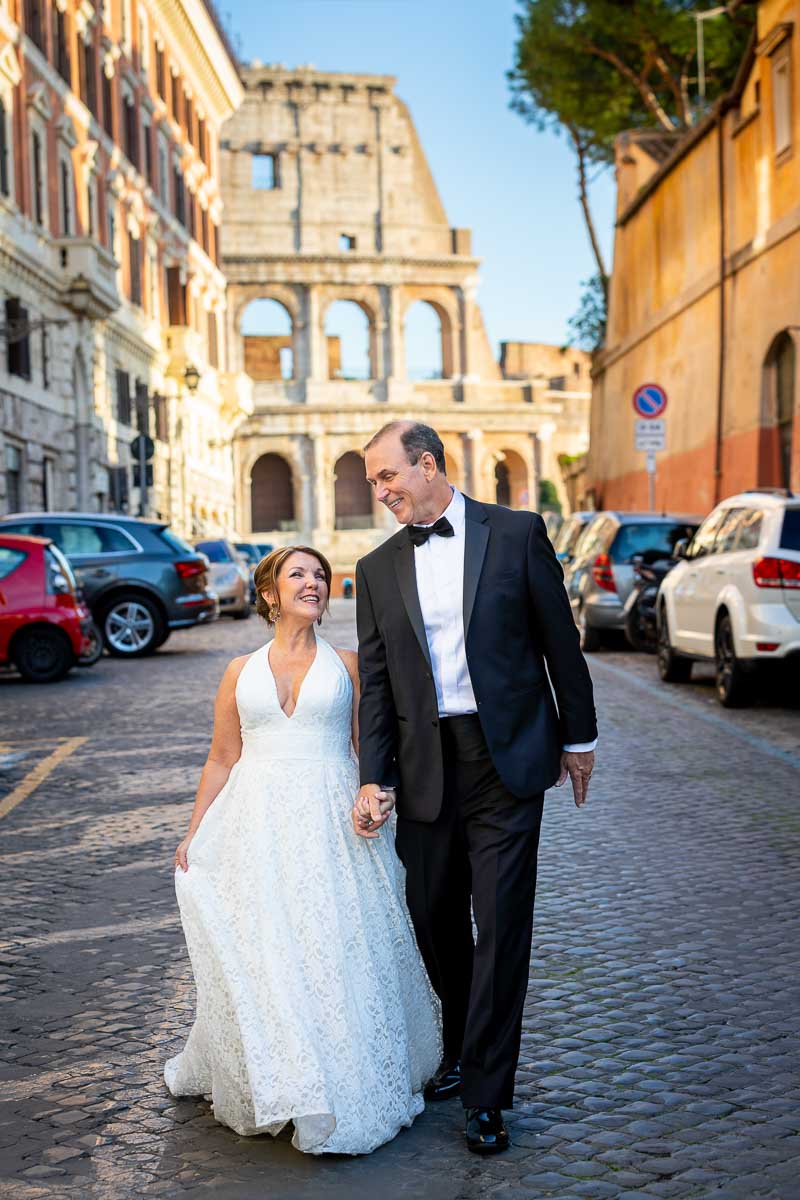 Walking the streets of Rome during a photo shoot 