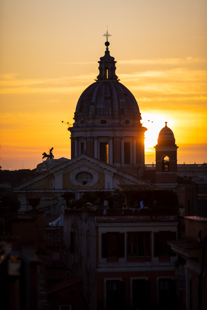 Sun set in Rome during a photography session 