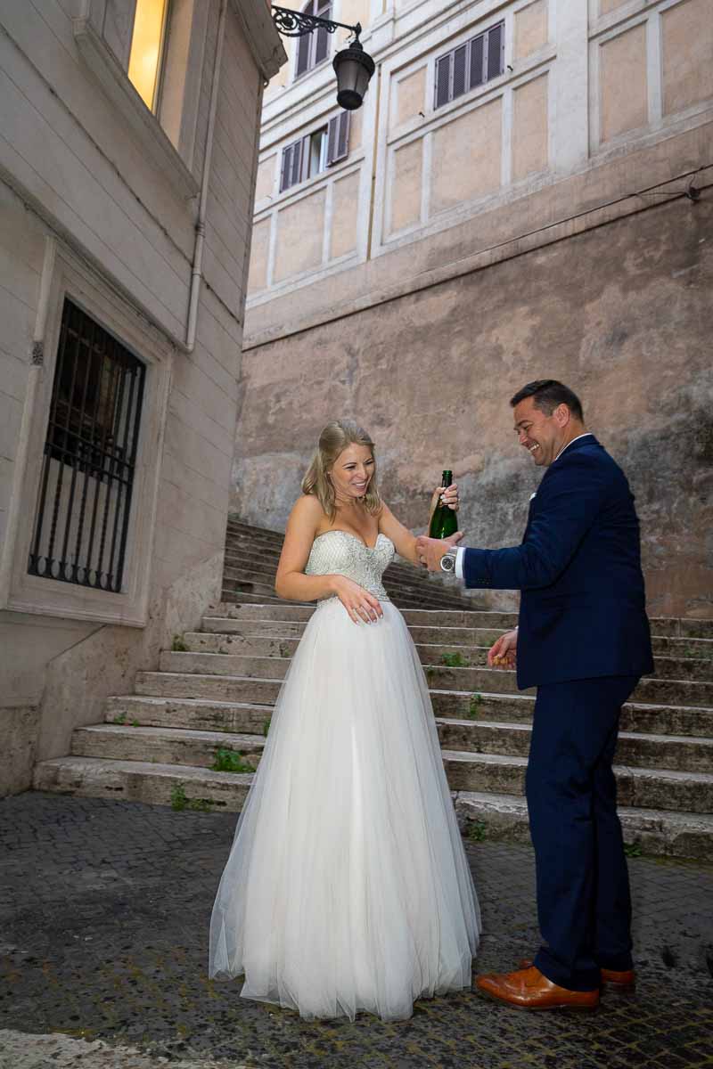 Celebrating with a wedding toast