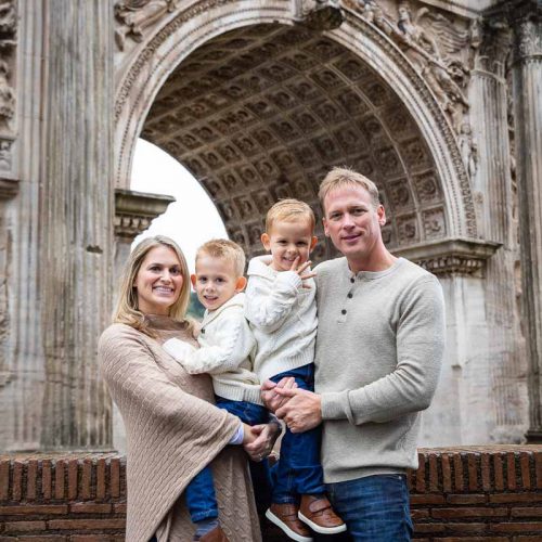 Close up family photoshoot in Rome Italy