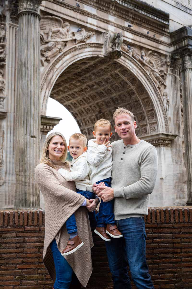 Close up family photoshoot in Rome Italy 