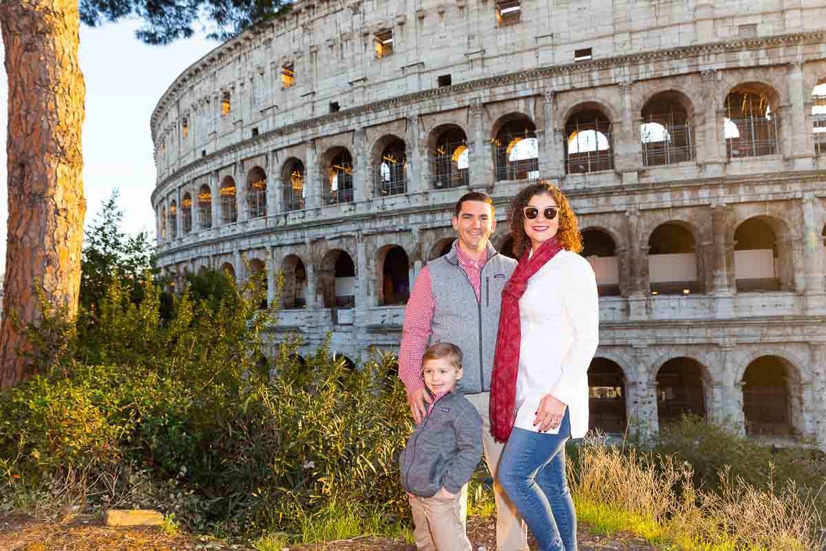 Family picture portrait at the Coliseum 