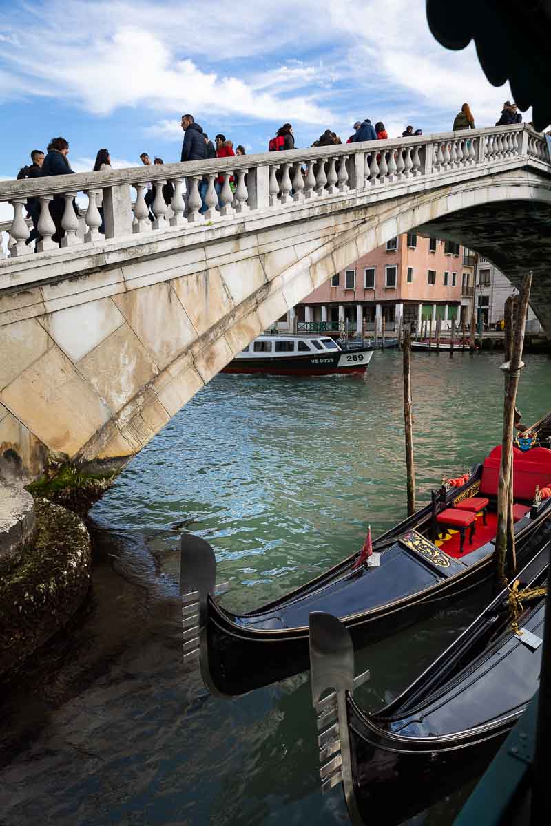 Venice city view taken from one of the first bridge you encounter descending into town