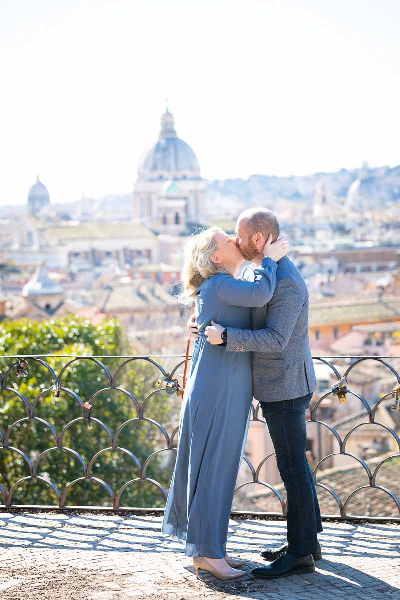 Just engaged in Rome. She said yes with a kiss
