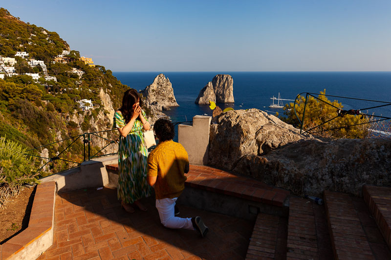 Knee down Capri Surprise Proposal in Italy photography 