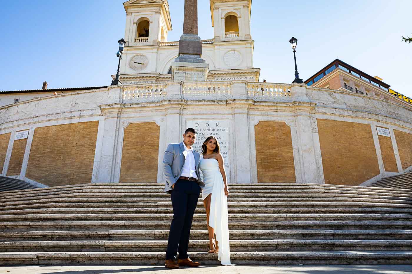 Portrait picture taken on the steps of the Spanish steps