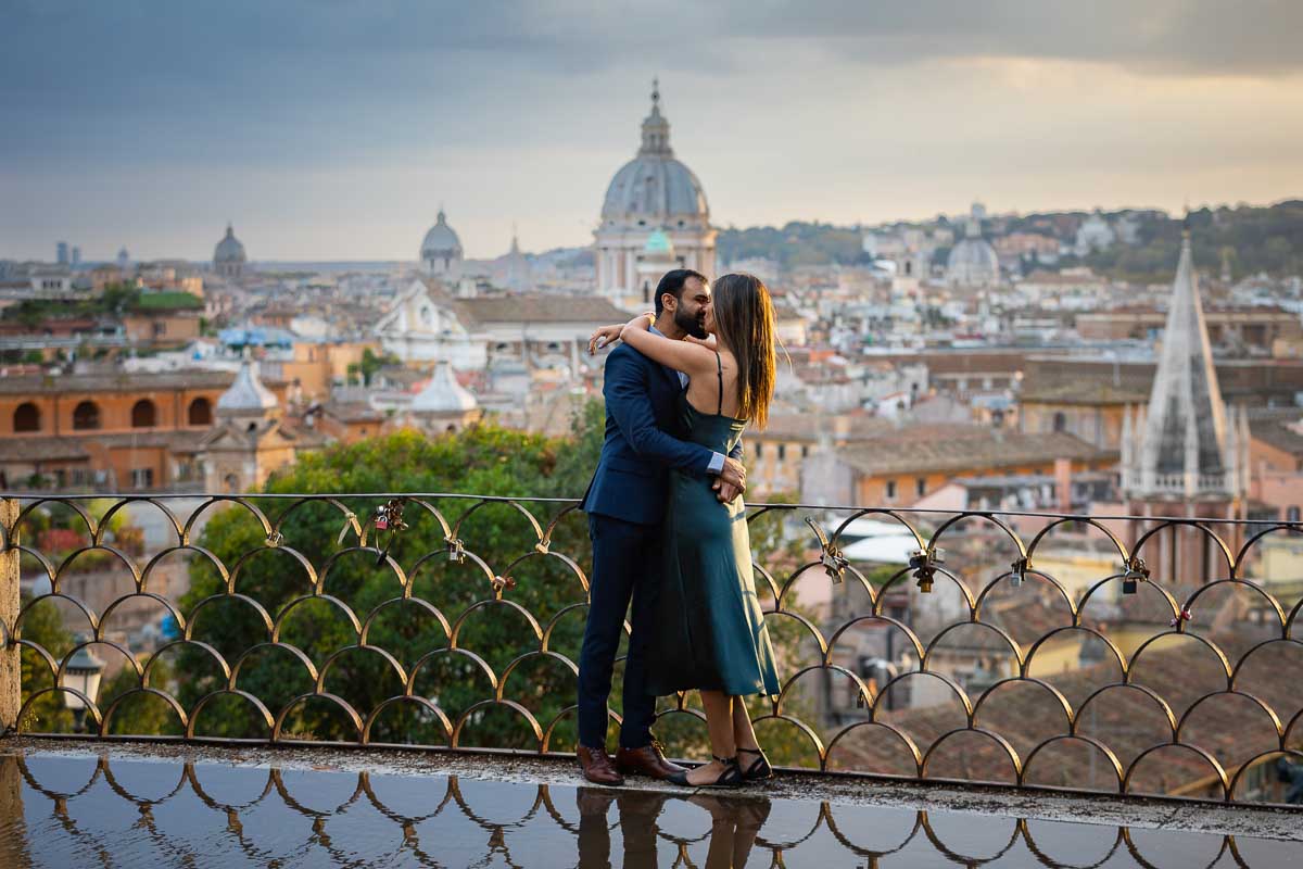 Golden hour photoshoot at Parco del Pincio Proposal