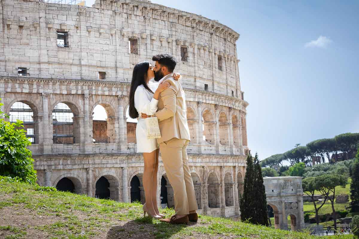 The she said yes moment photographed in Rome Italy