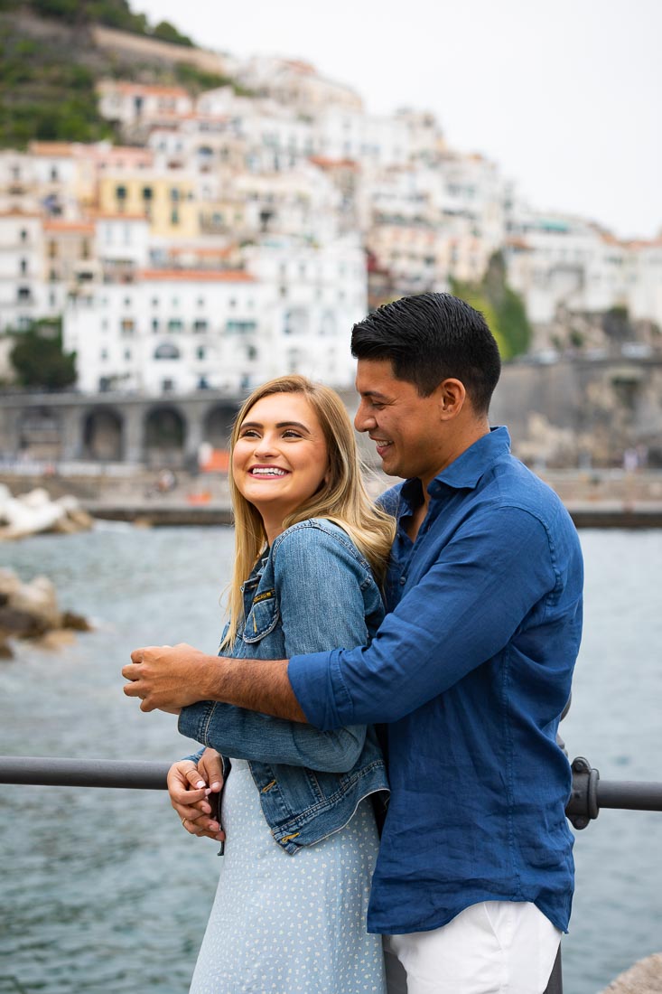 Couple portrait picture snapped during a couple photo shoot in Amalfi Italy