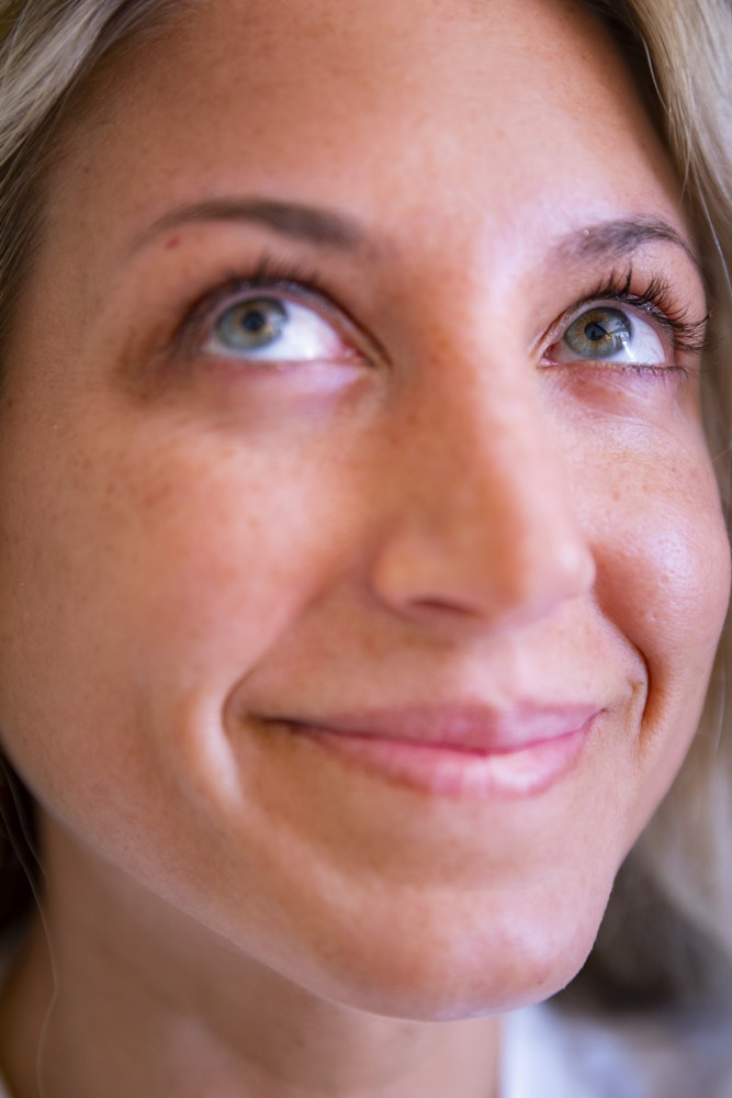 Bridal facial close up during the bridal preparation