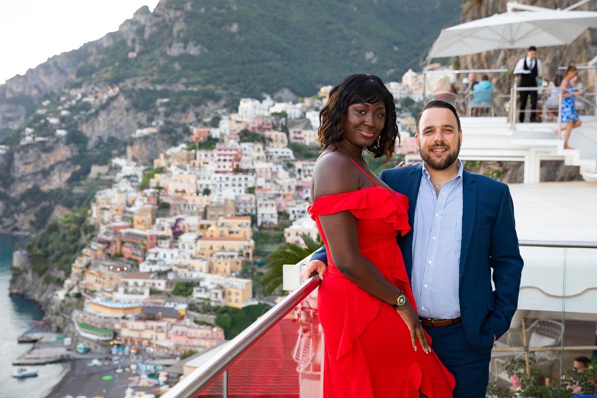 Couple portrait in Positano during the engagement photos