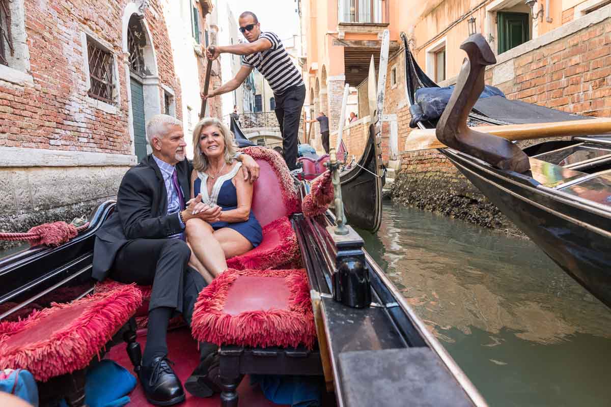 Just engaged in Venice Italy with pictures on a gondola ride