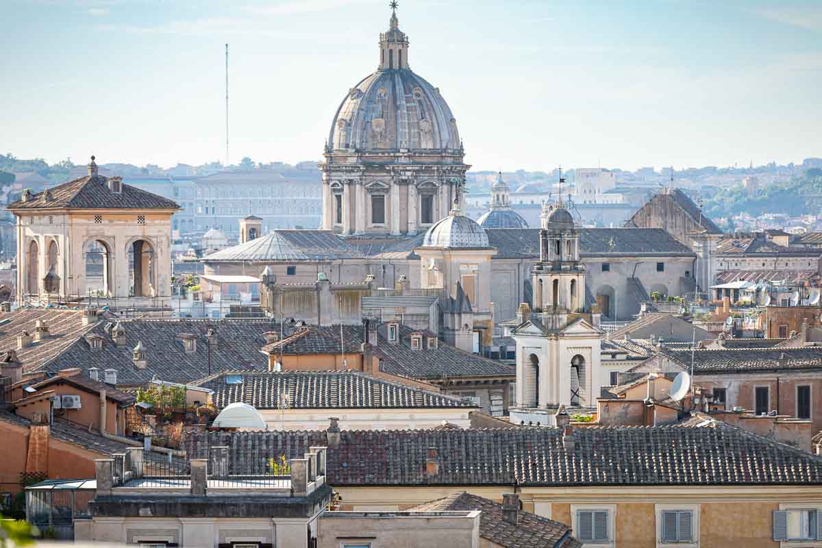 The ancient city of Rome skyline 
