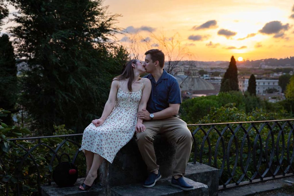 In Love in Rome Couple photo shoot at sunset