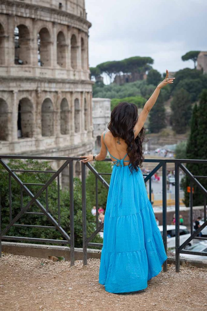 Travel lifestyle photography in Rome Italy at the Coliseum