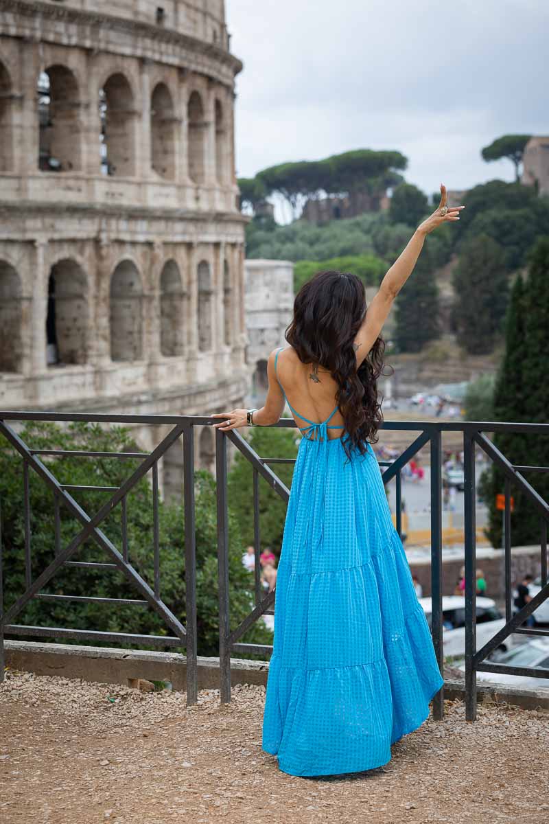 Travel lifestyle photography in Rome Italy at the Coliseum 