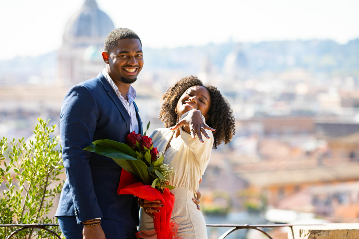 Just Engaged in Rome Italy