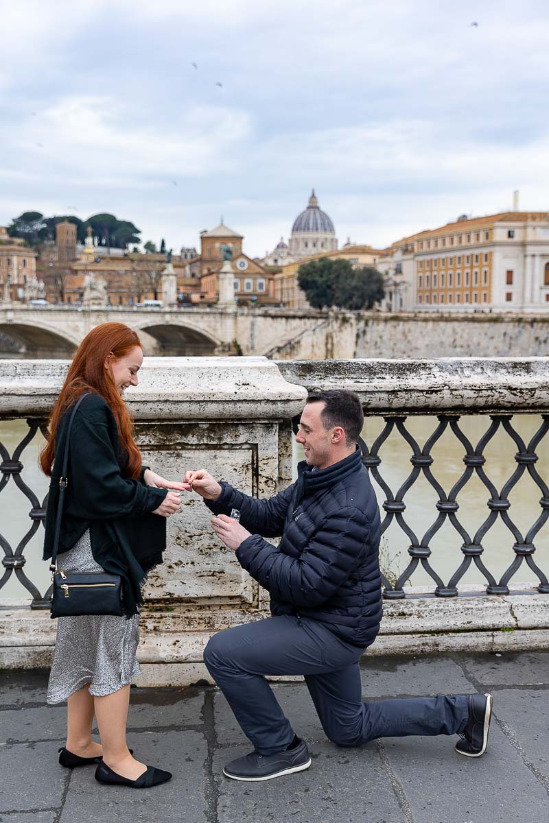 Sant'Angelo bridge Proposal Photography in Rome Italy 