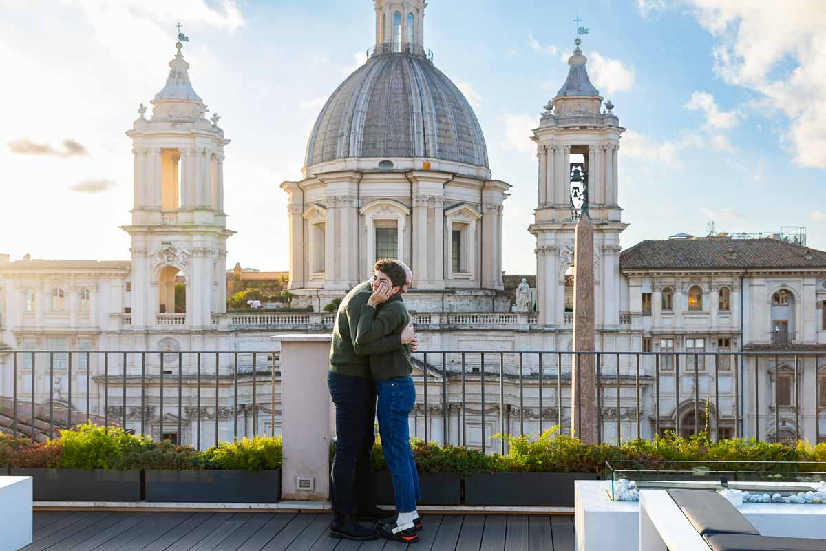 Just engaged in Rome. Great surprise photo of a couple during their proposal