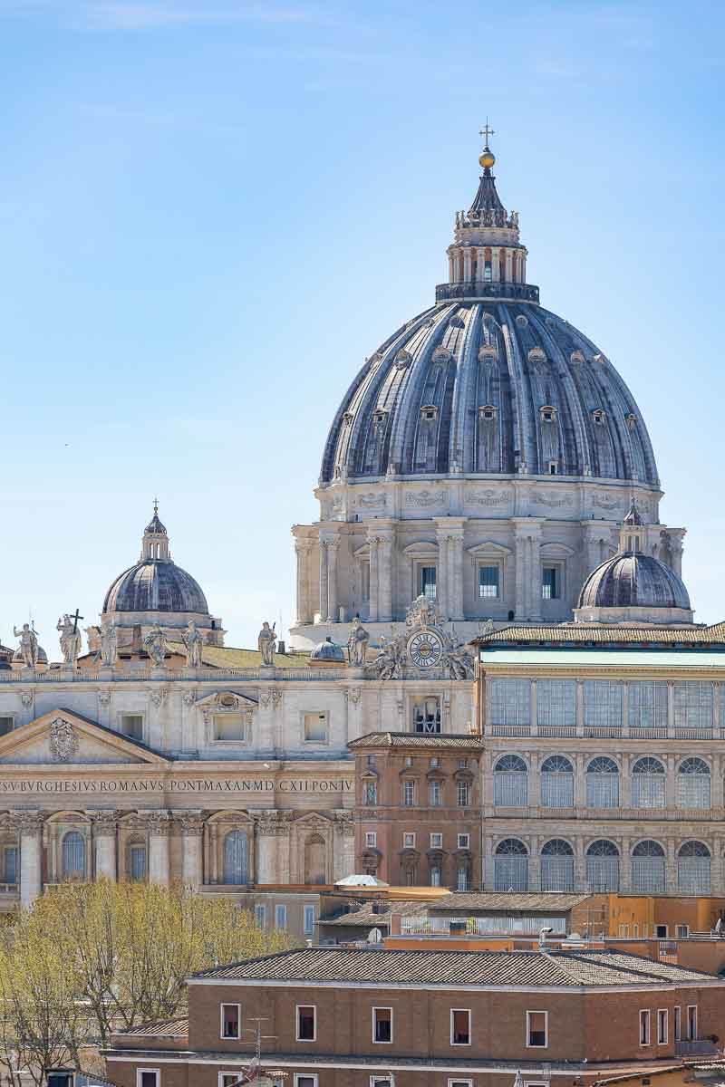 St. Peter's dome basilica seen eye to eye 