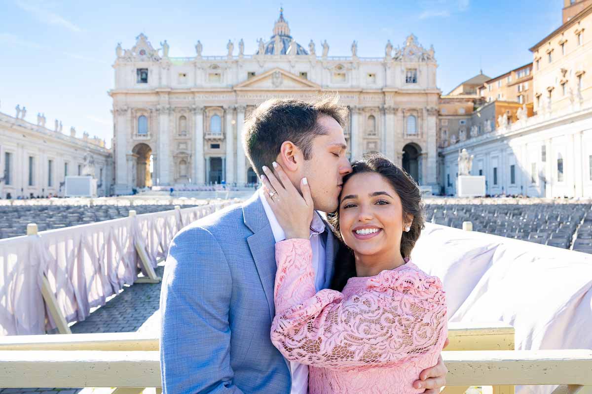 Portrait taken in front of the Basilica of San Pietro during a photography session