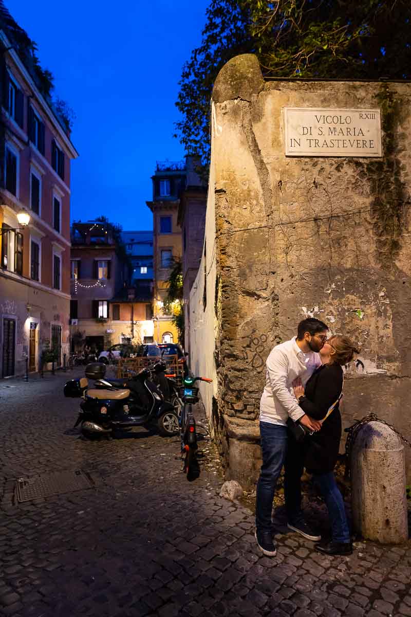 Rome photoshoot from the streets of Trastevere in the heart of Rome