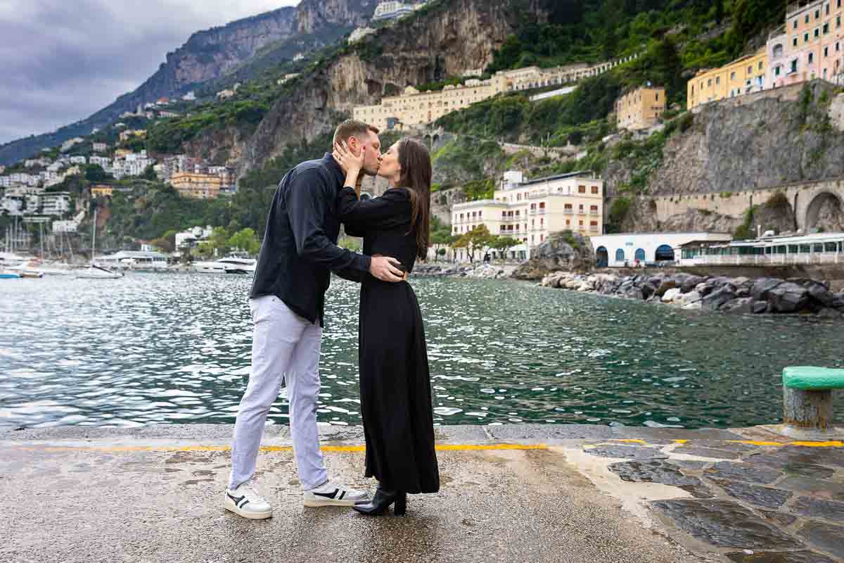 She said yes. Engagement photo session in Amalfi