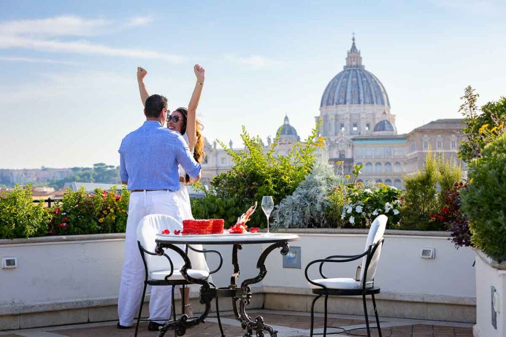 Just engaged in Rome Italy after a beautiful wedding marriage proposal question