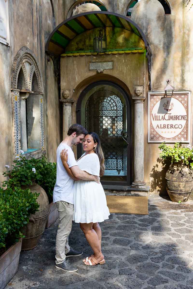 Posed portrait picture taken in front of Villa Cimbrone Albergo