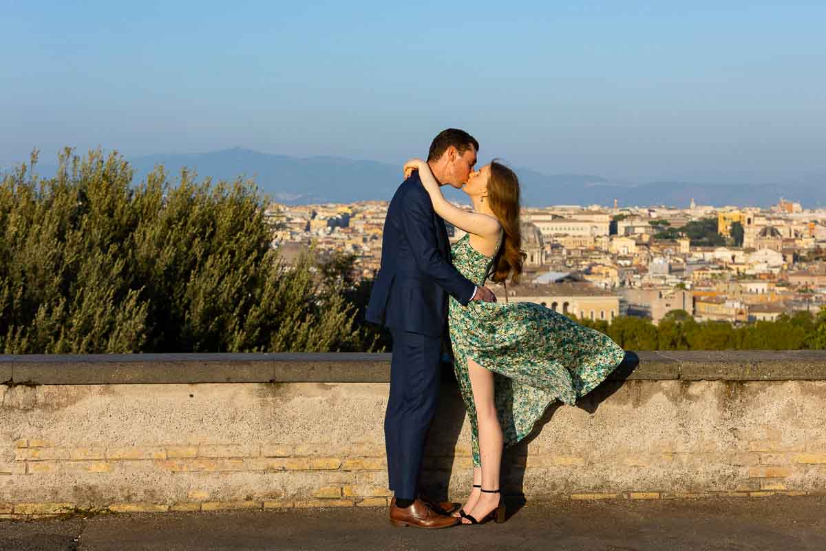 In Love in Rome photoshoot on the Janiculum hill 