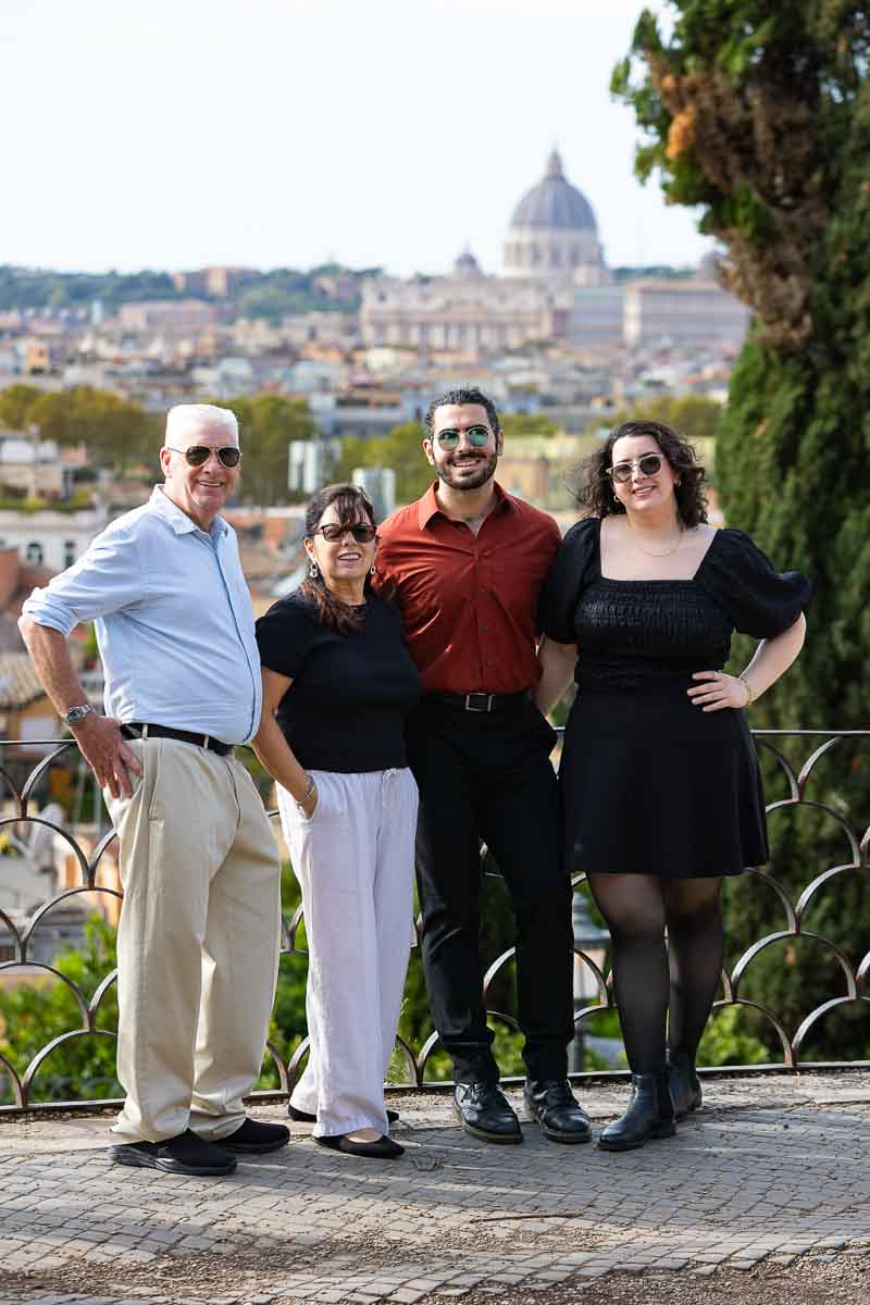 Rome cityscape view used as background to vacation photos 