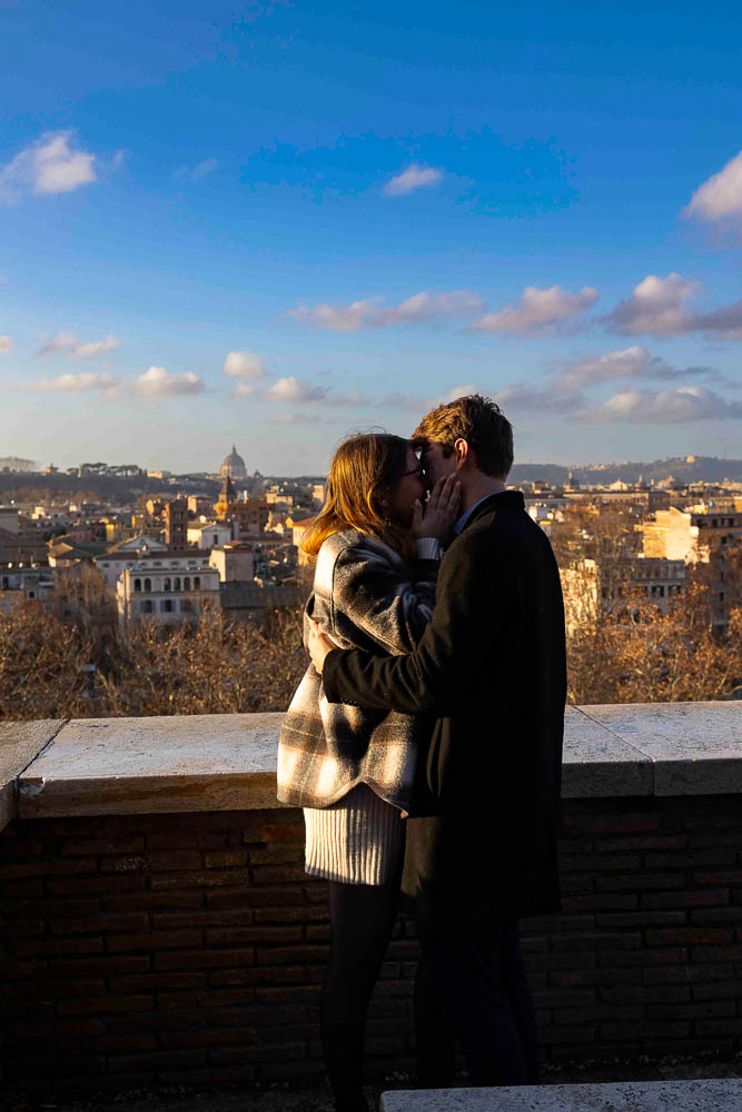 Just engaged in Rome Italy after a romantic wedding marriage proposal