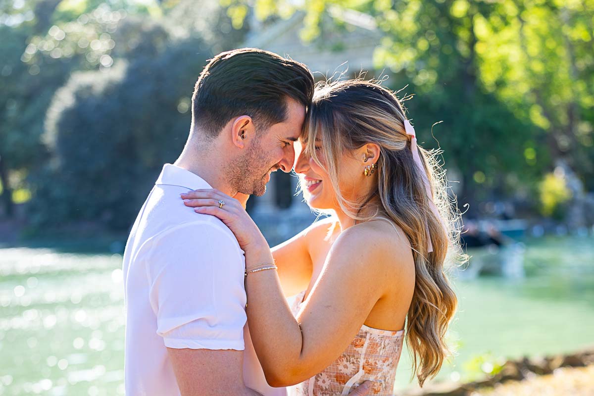 Couple close up portrait photography in the beautiful golden light 