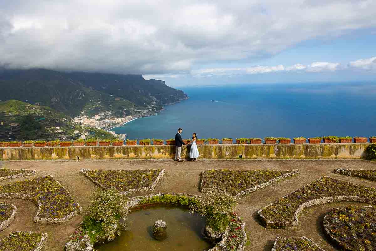Villa Rufolo engagement session in Ravello Italy. Lifestyle photography Proposal Photos and Video