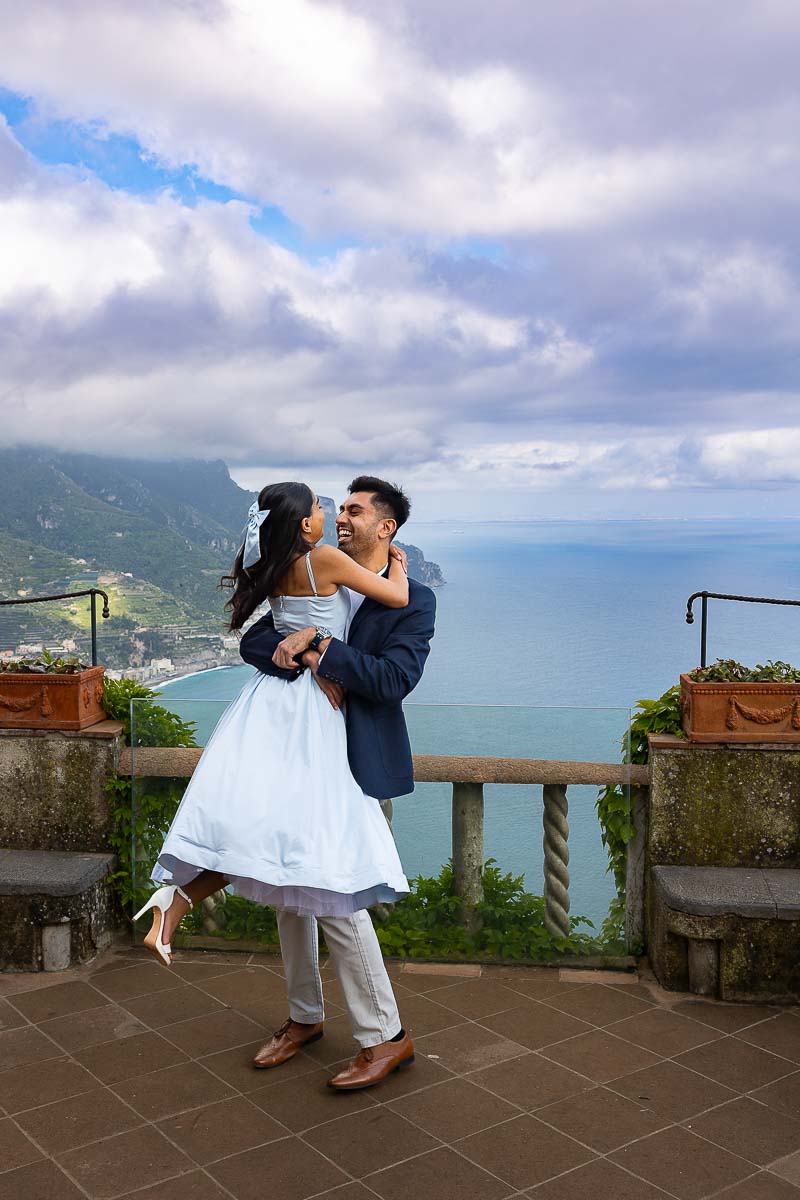 Jumping for joy image sequence 1 - Ravello Proposal Photos