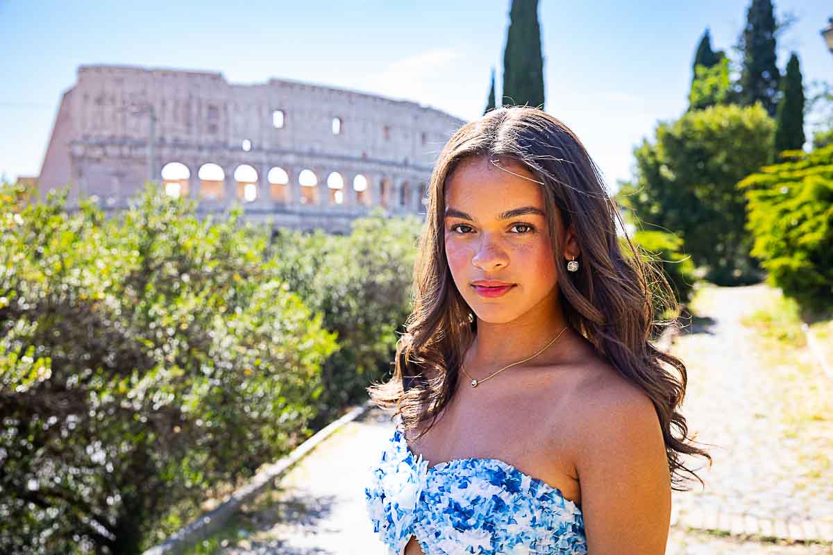 Close up portrait at the Colosseum facial closeup at Coliseum 