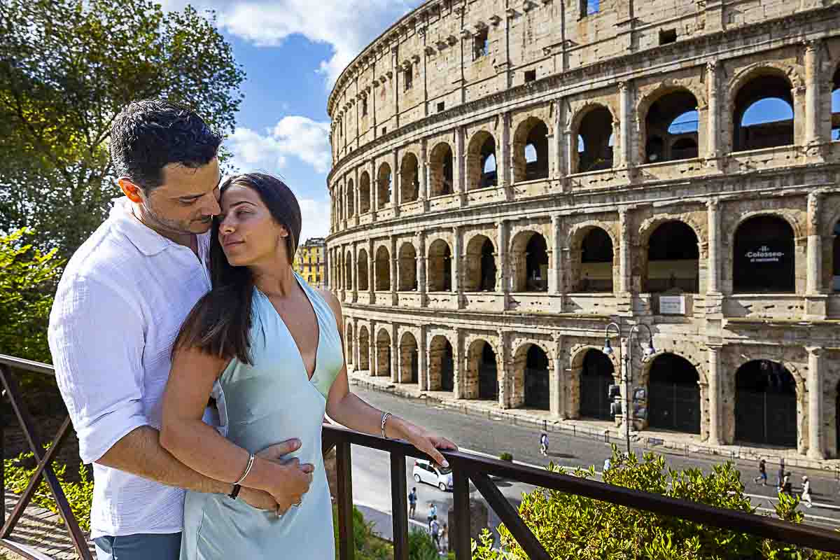 Portrait photo session. Roman Colosseum. Image taken in Rome Italy