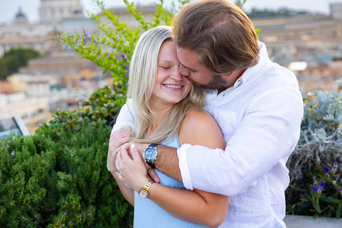 Close up candid and intimate moment photographed during the liìfestyle photoshoot that followed the engagement proposition 