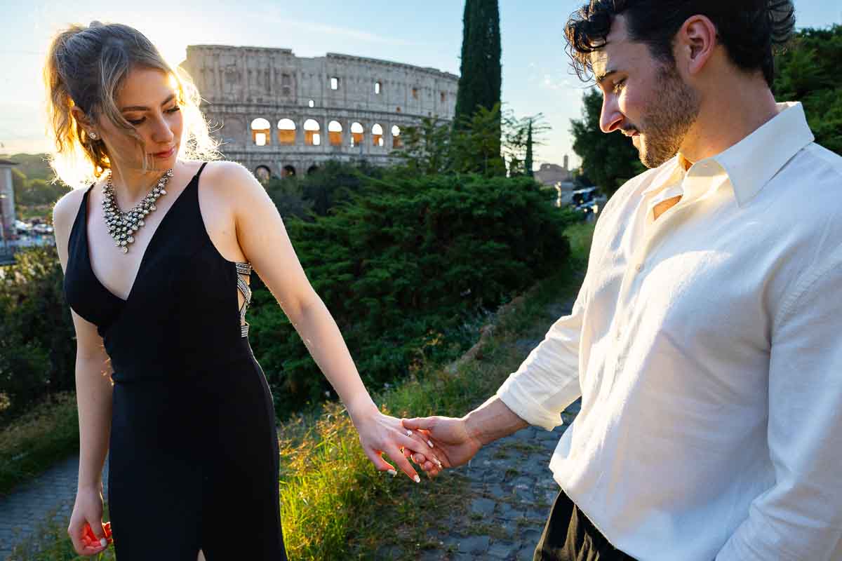 Holding hands during the photos and video capturing stunning images of being together