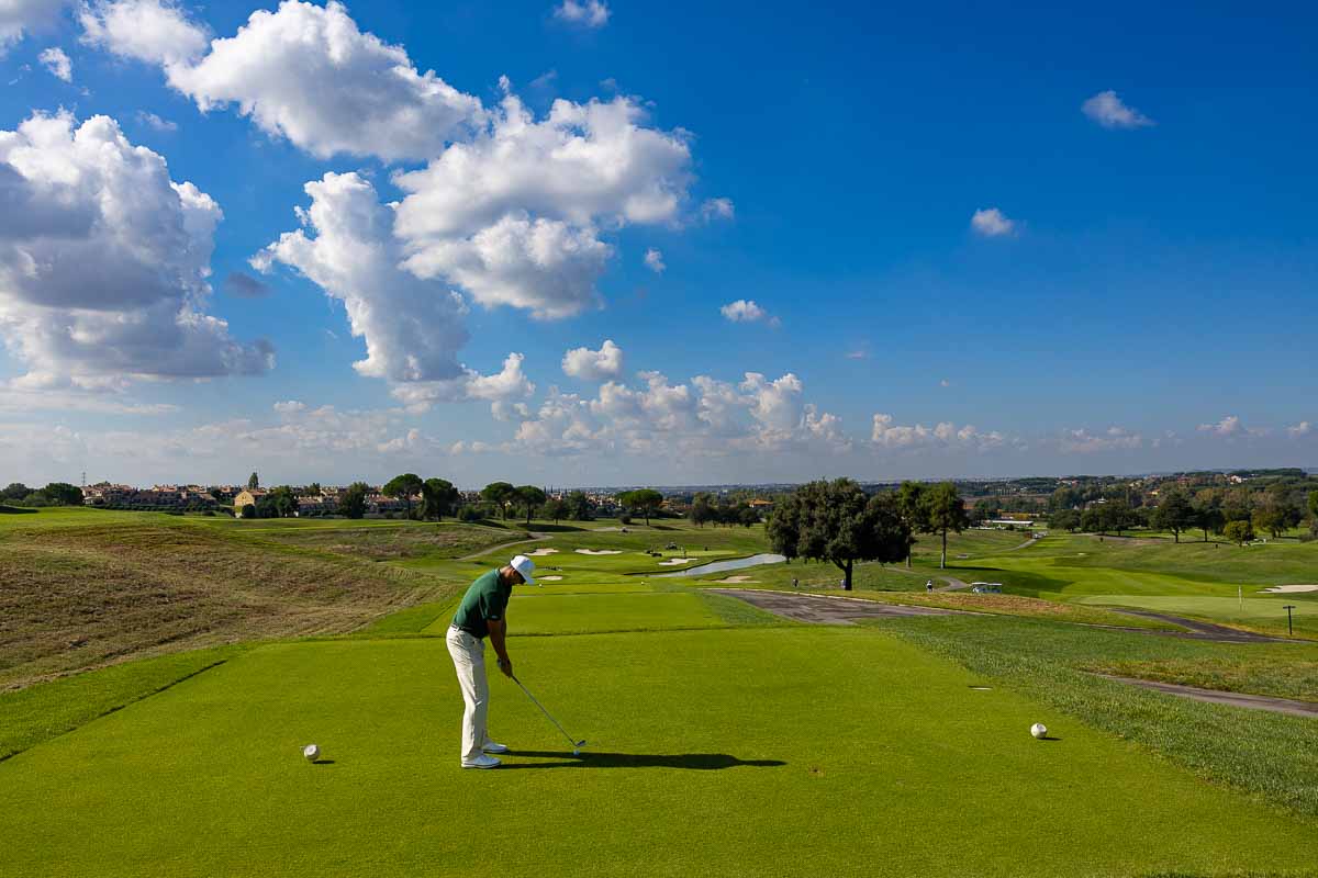 Preparing for a swing highlighting focus and technique